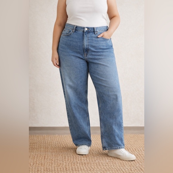 Boden Denim - Boden High Rise Wide Leg Jeans Mid Vintage Wash Denim 32 perfect condition